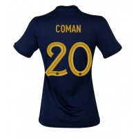 France Kingsley Coman #20 Replica Home Shirt Ladies World Cup 2022 Short Sleeve